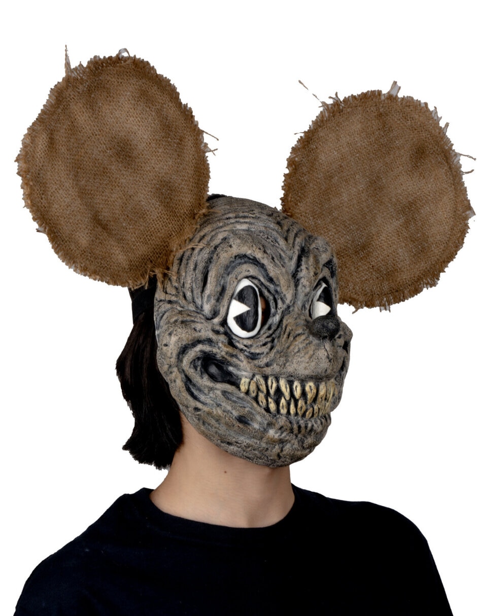 Máscara para disfraz de ratón creepy 3