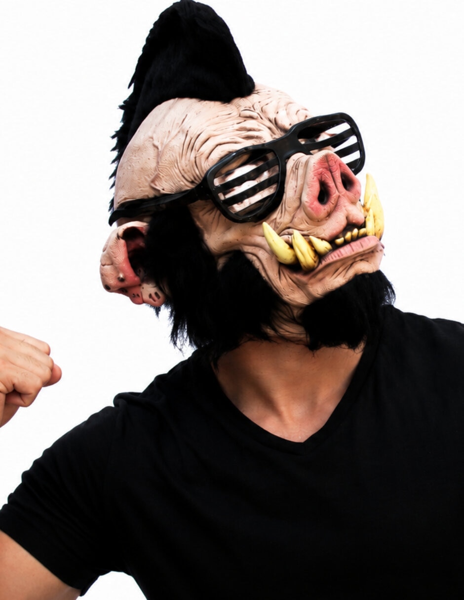 Máscara para disfraz de cerdo punk 5