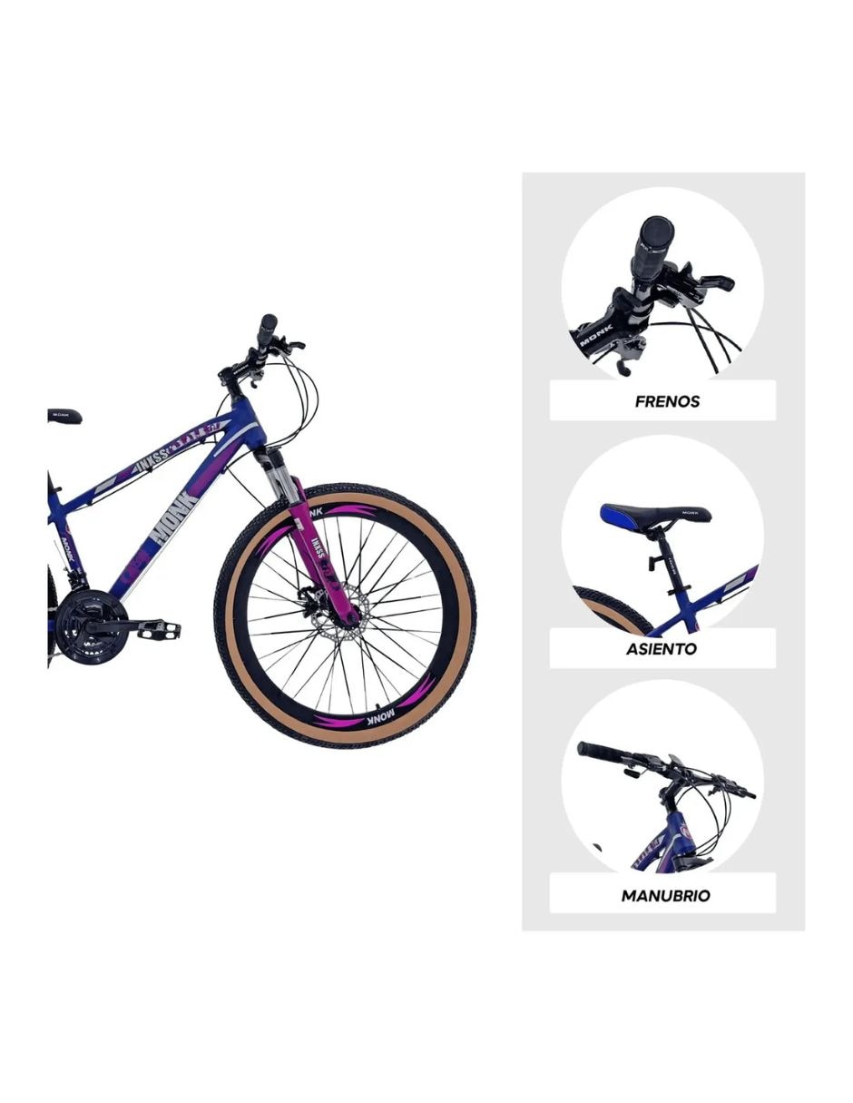 Bicicleta de montaña Monk rodada 26 unisex