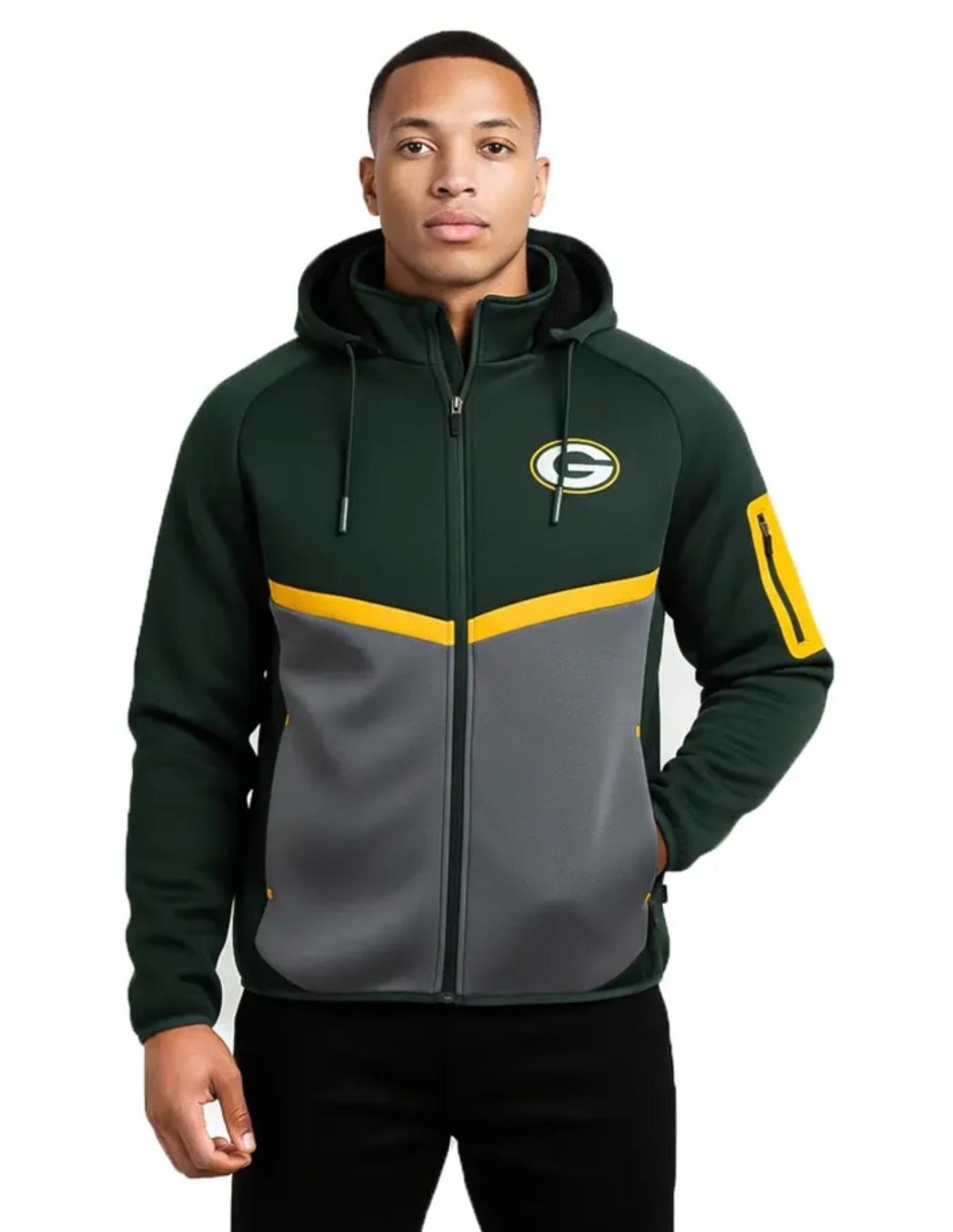 Chamarra casual con capucha para hombre