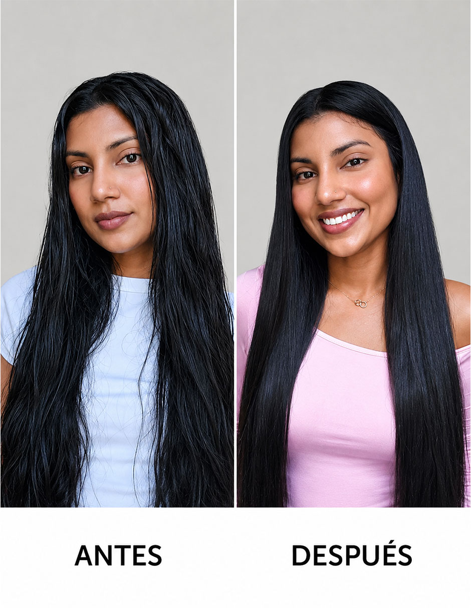 Plancha para cabello con aire Karma Beauty KRM-696132 placas de titanio