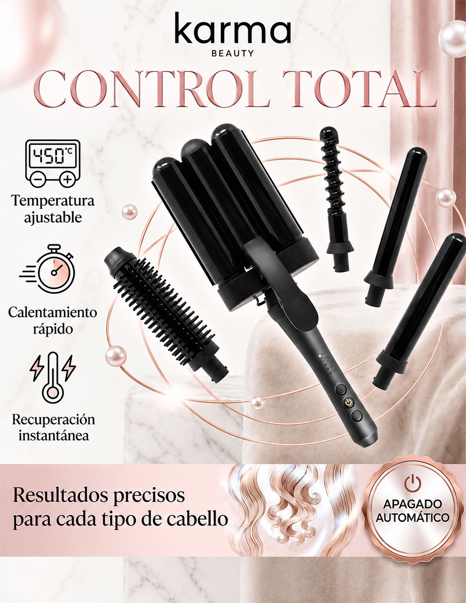 Kit rulos térmicos de cabello Karma Beauty de cerámica