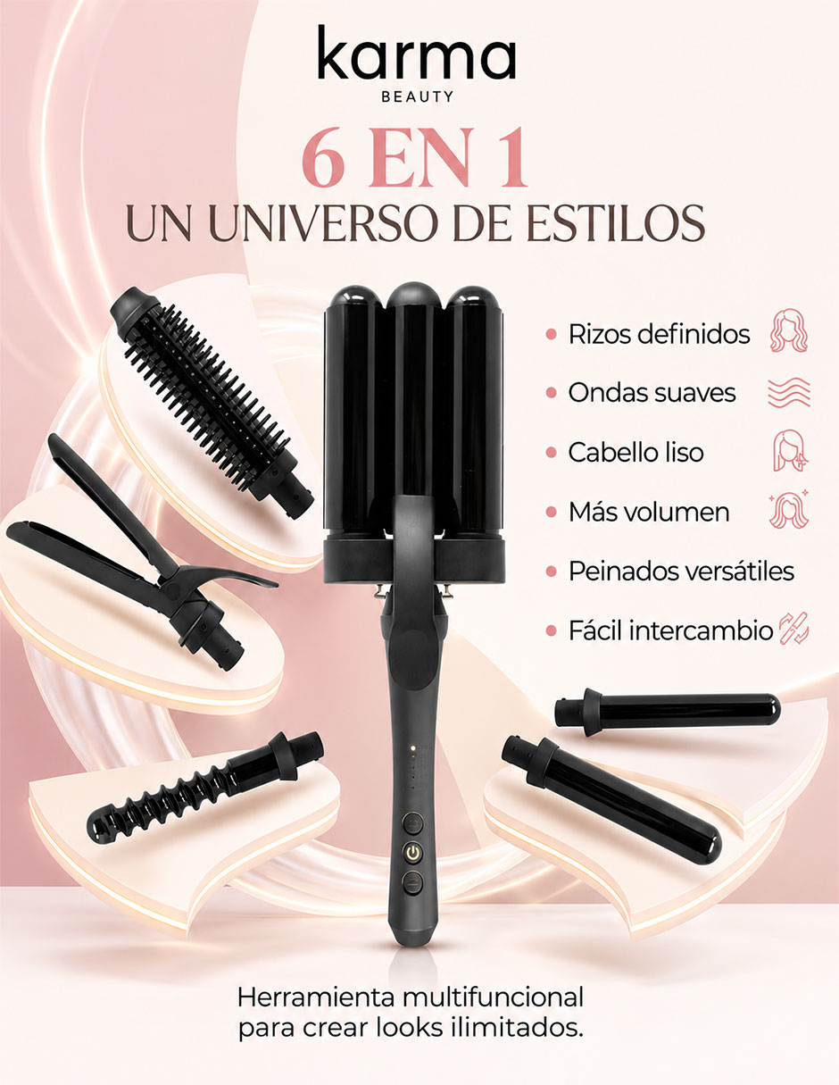 Kit rulos térmicos de cabello Karma Beauty de cerámica
