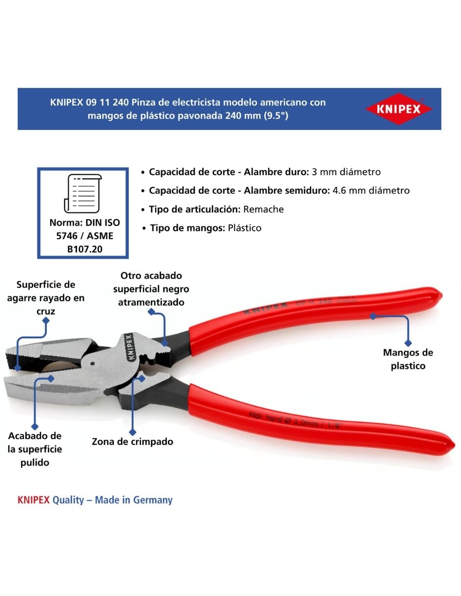 Pinza de electricista 4