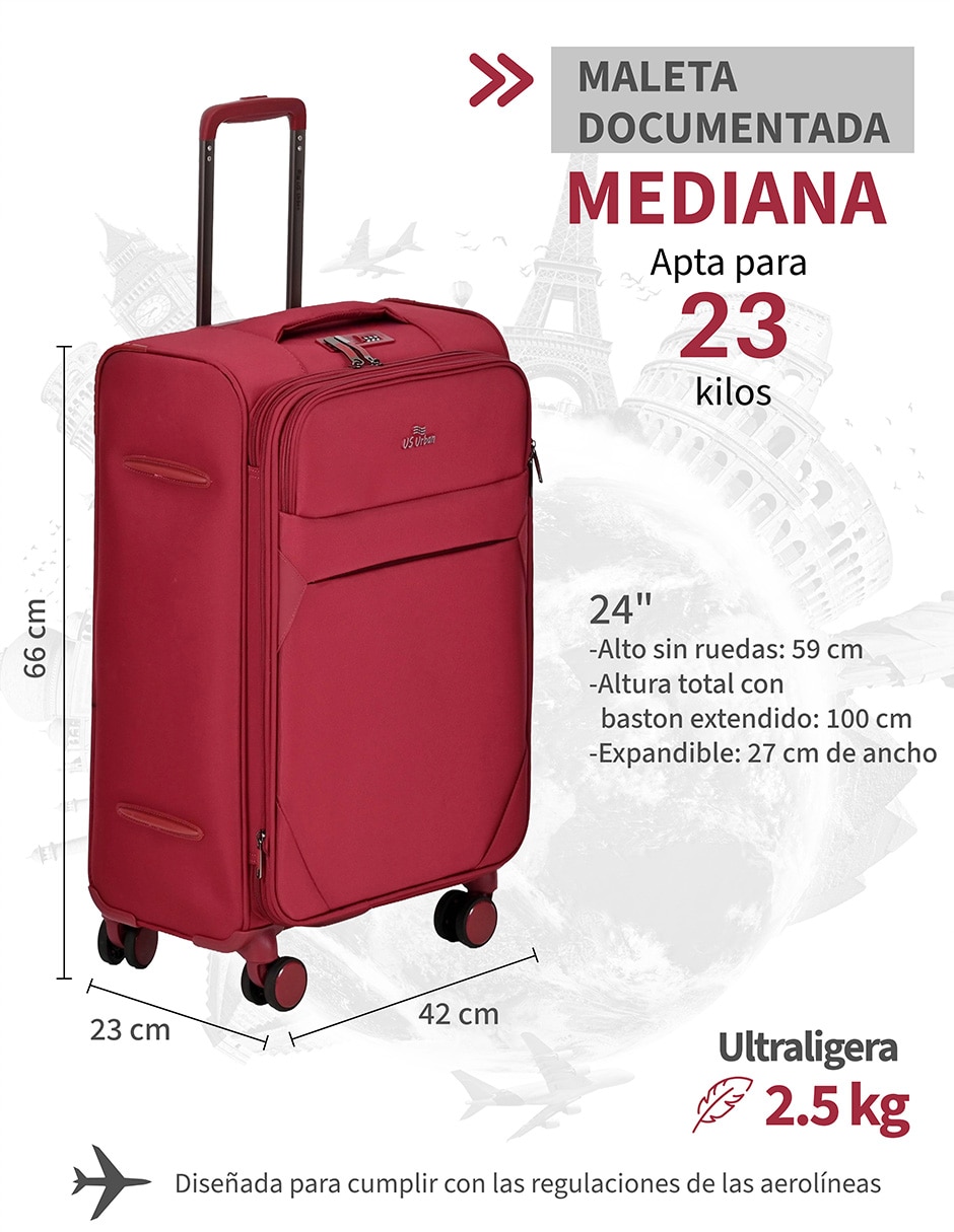 Maleta con ruedas de viaje Us Urban
