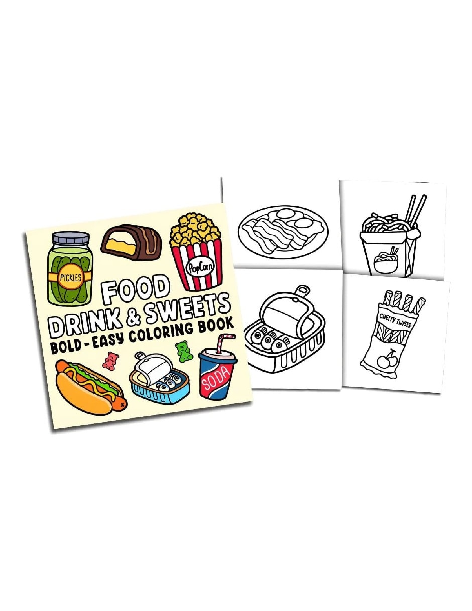 Libro colorear food drink & sweets glow cosmetics
