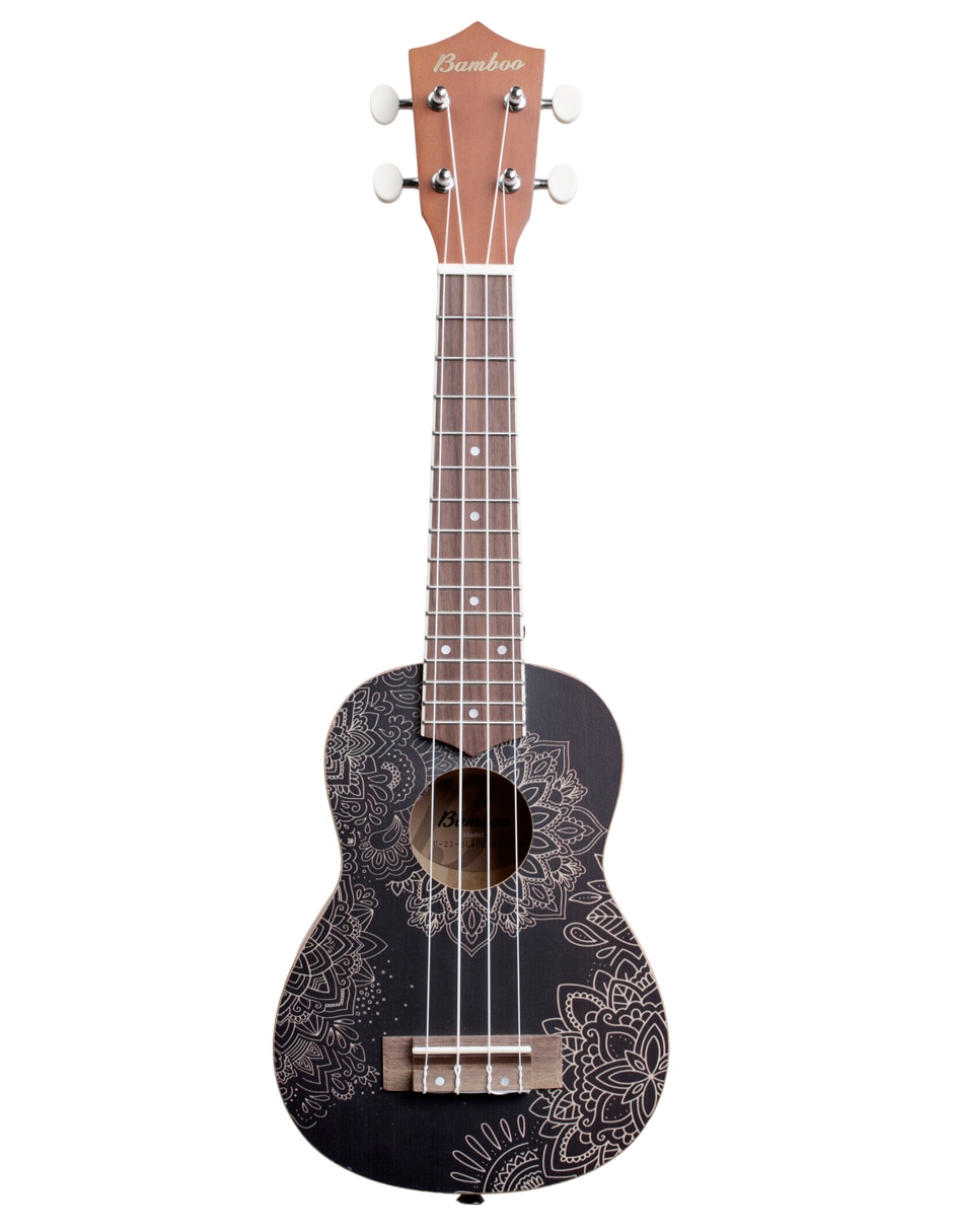 Ukelele Soprano U-21-Blackmandala de Linden Ukelele Soprano U-21-Blackmandala de Linden