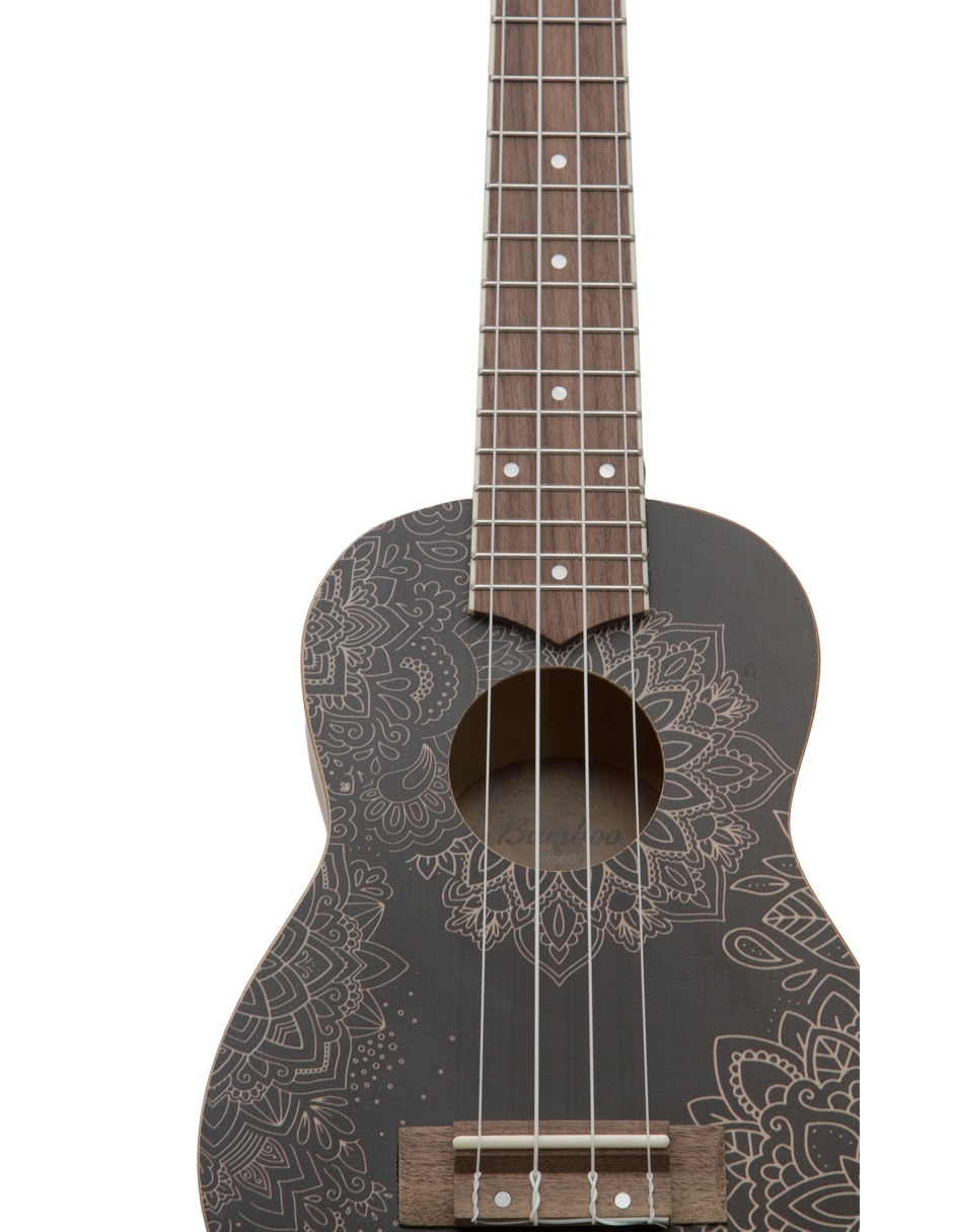 Ukelele Soprano Bamboo U-21-Blackmandala de Linden