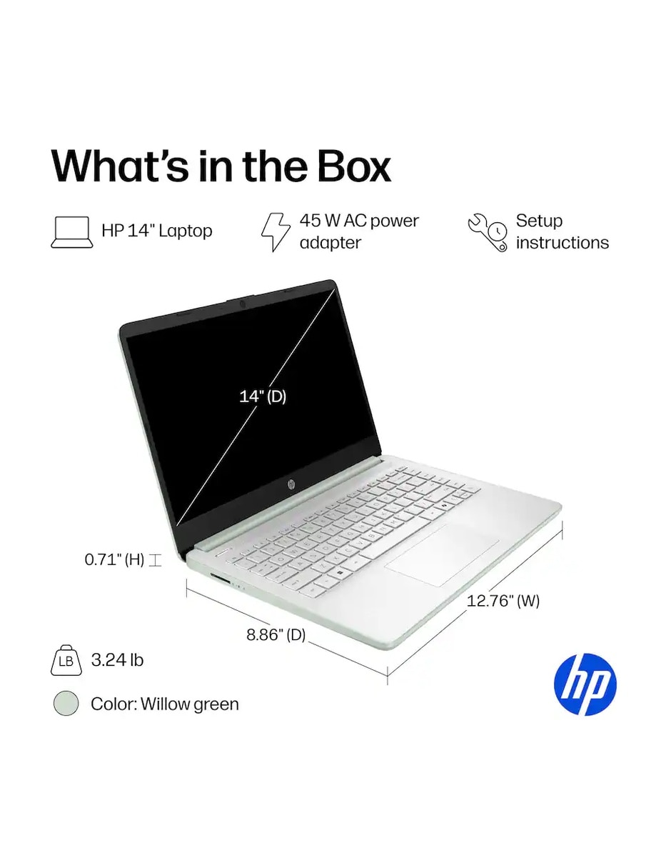 Laptop 14 pulgadas HD Intel Celeron Intel HD Graphics 620 4 GB RAM 3