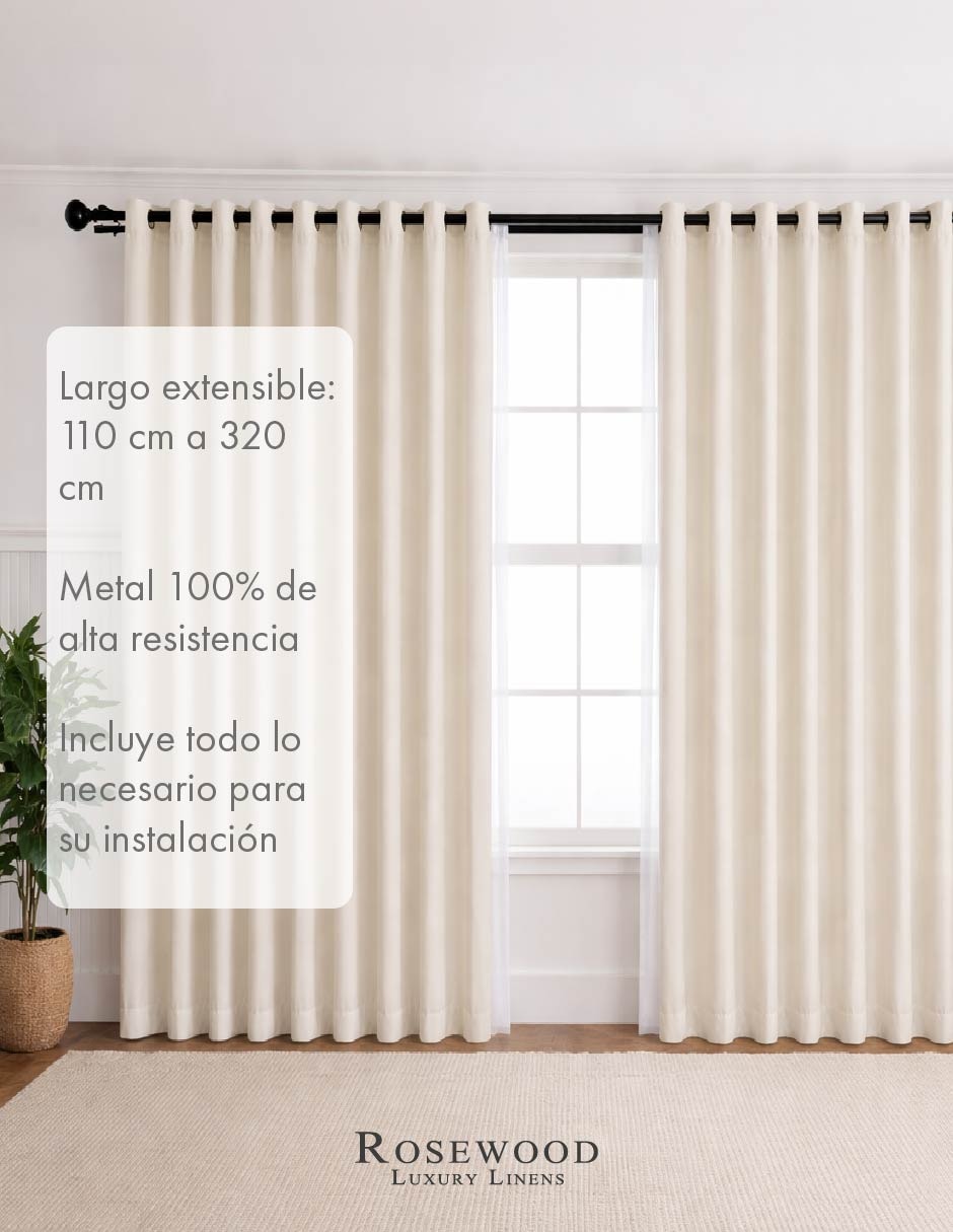 Cortinero de metal Barra Doble 320 cm 4