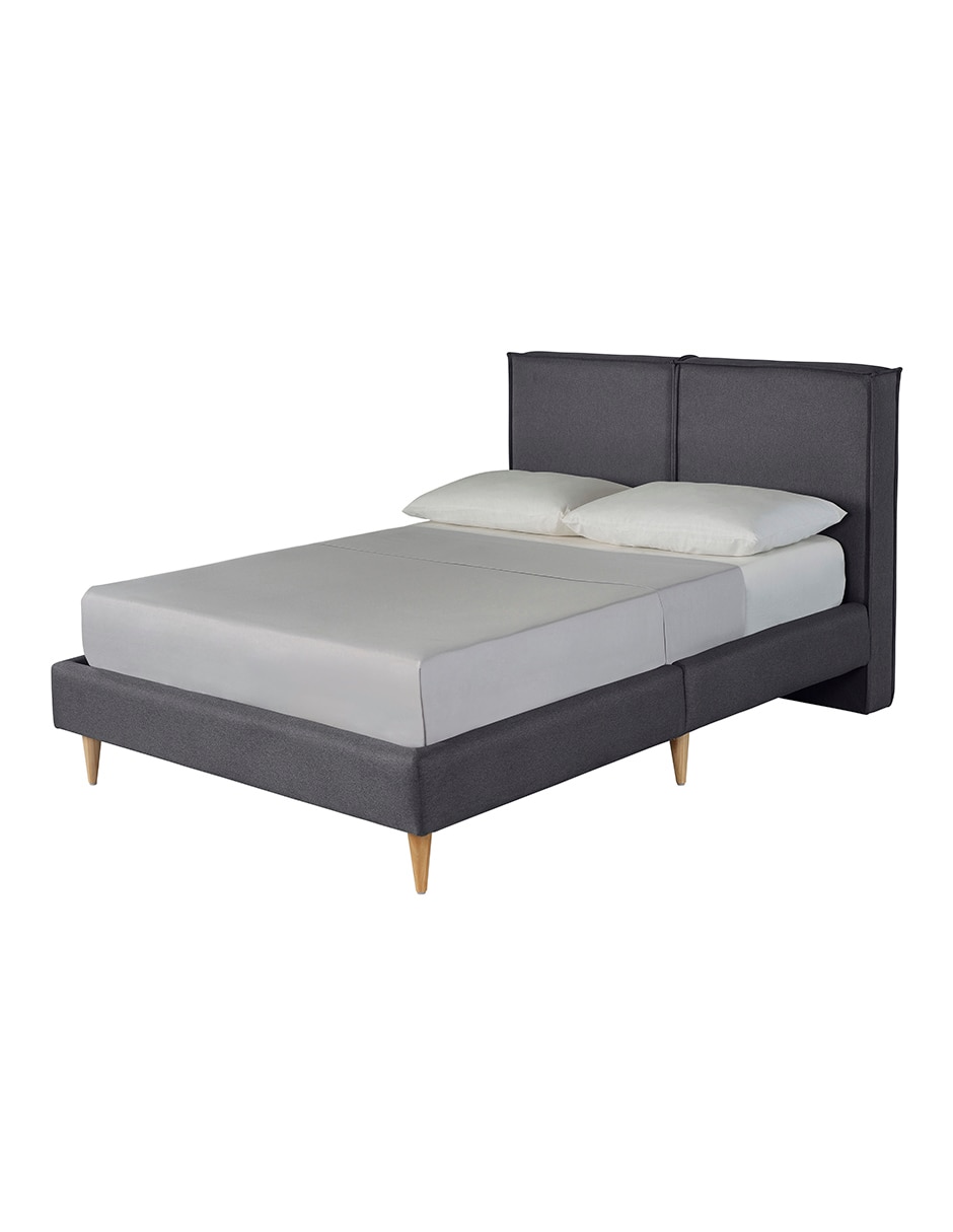Base para cama armable matrimonial Luma Lino de madera pino