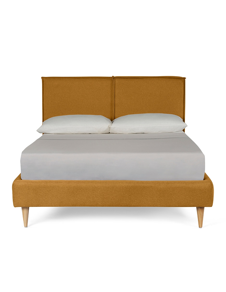 Base para cama armable matrimonial Luma Lino Makora de madera pino