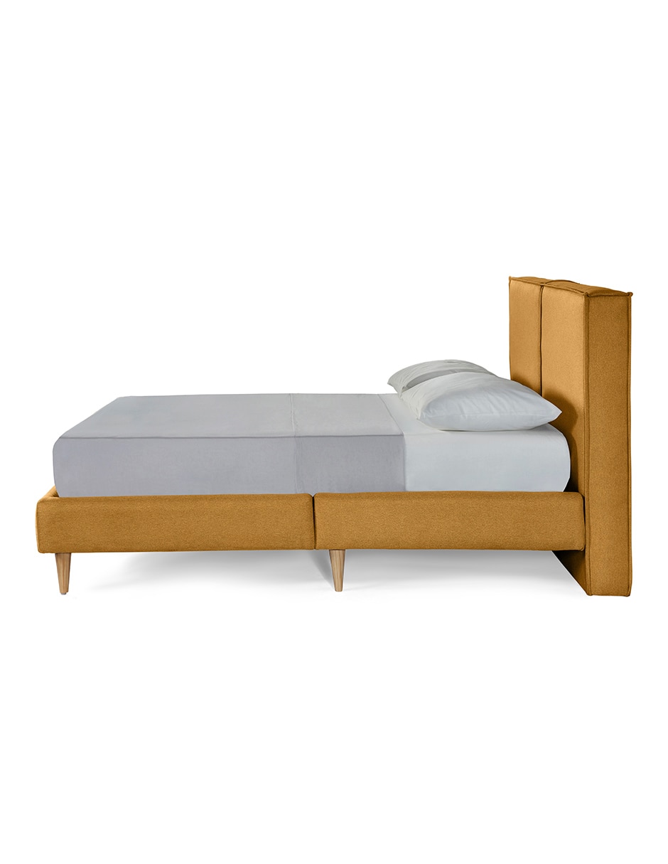 Base para cama armable matrimonial Luma Lino Makora de madera pino