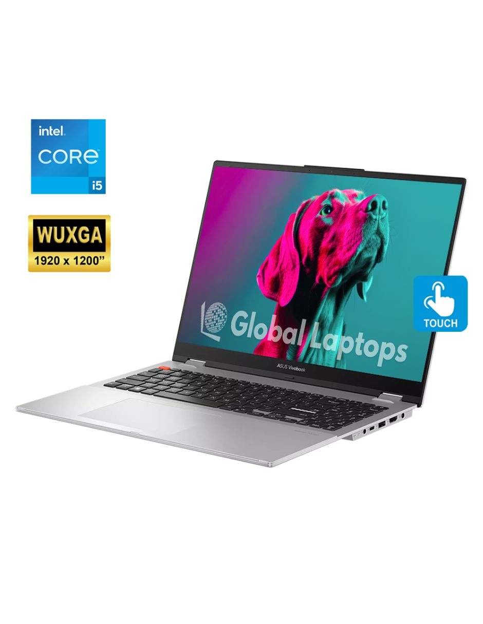 Laptop 2 en 1 pantalla táctil Asus 16 pulgadas Wuxga intel core i5 intel iris xe 8 Gb ram 512 gb ssd
