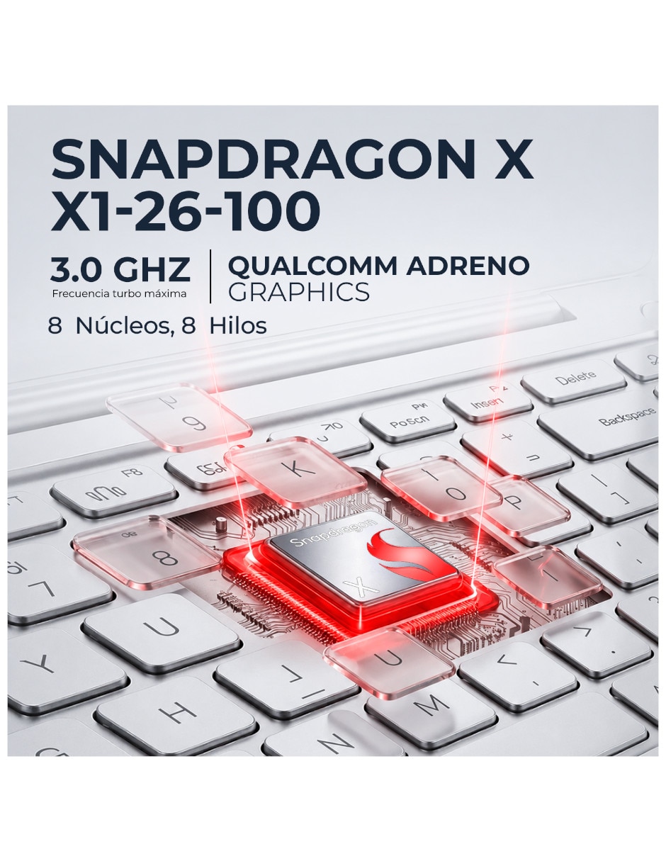 Laptop Lenovo 83N3006BUS 15.3 pulgadas WUXGA Snapdragon X 16 GB RAM 512 GB SSD