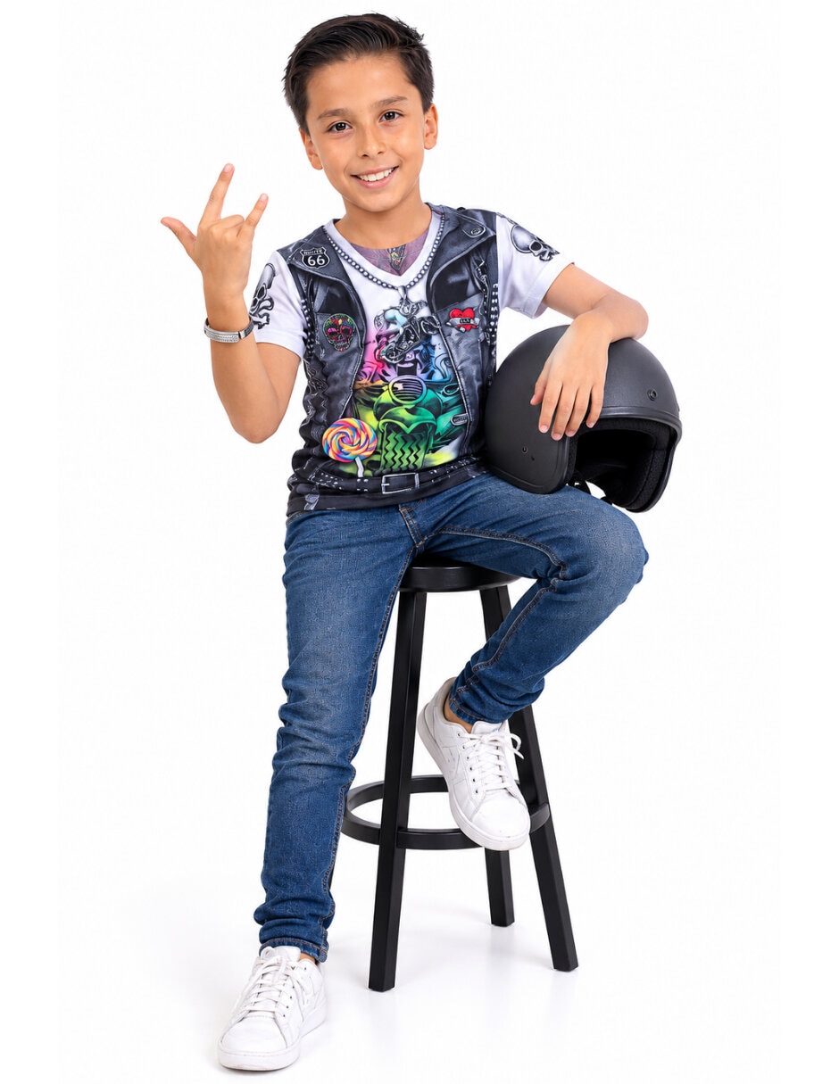 Disfraz Ghoulish Productions Biker Scout para niño