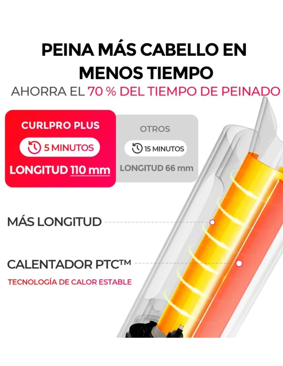 Rizadora de cabello plus de cerámica 8