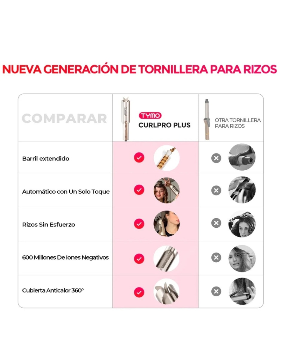 Rizadora de cabello plus de cerámica 9