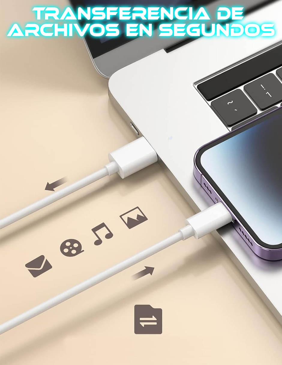 Cable Lightning a tipo Lightning de 1 m 3