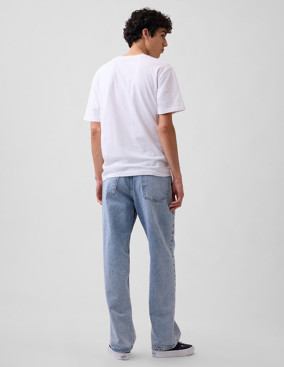 Jeans recto deslavado para hombre 2