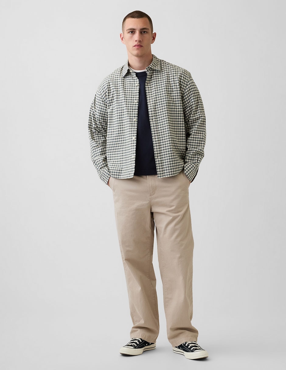 Pantalón straight de algodón para hombre 5