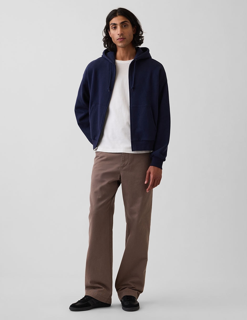 Pantalón chino recto de algodón para hombre