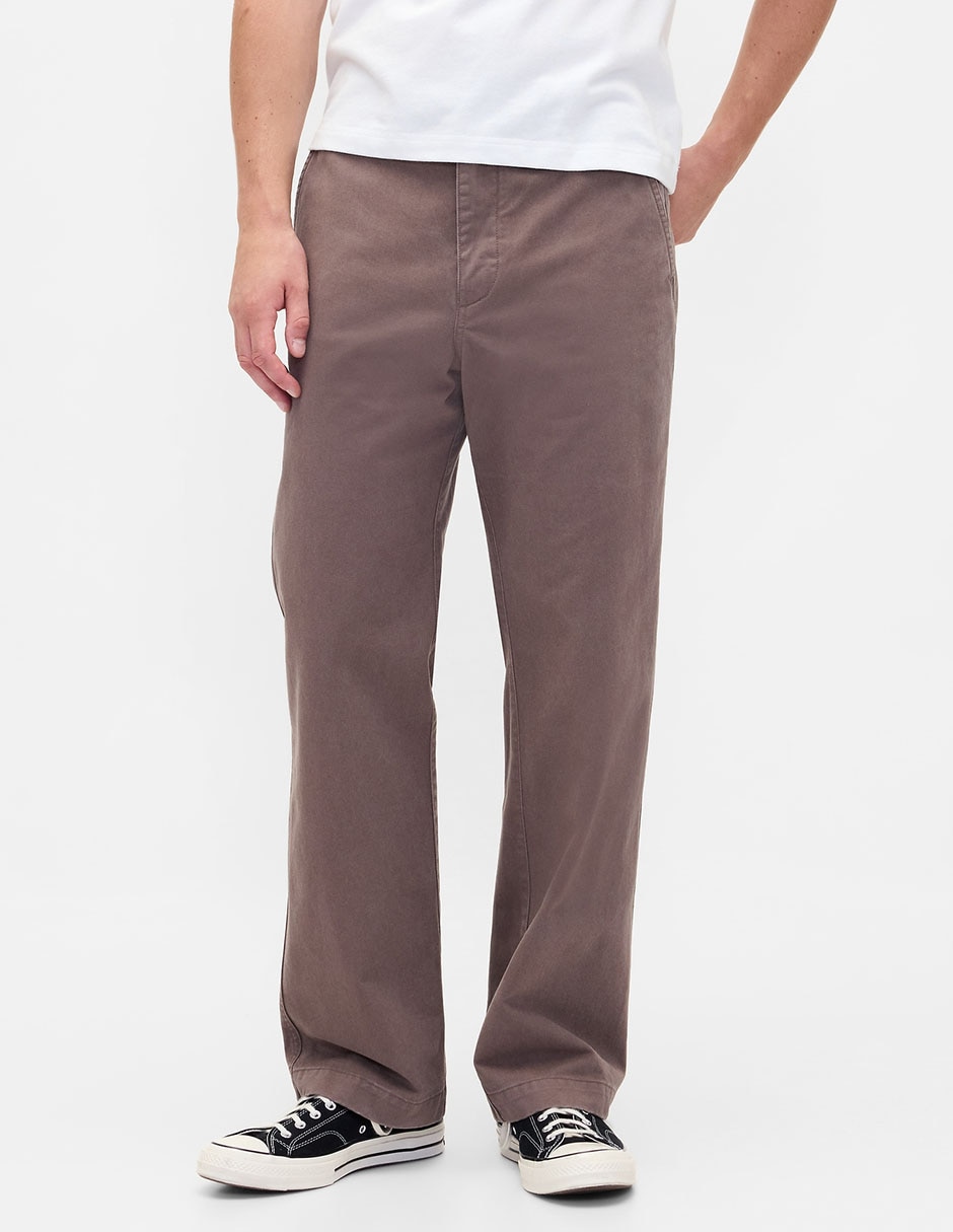 Pantalón chino recto de algodón para hombre 2