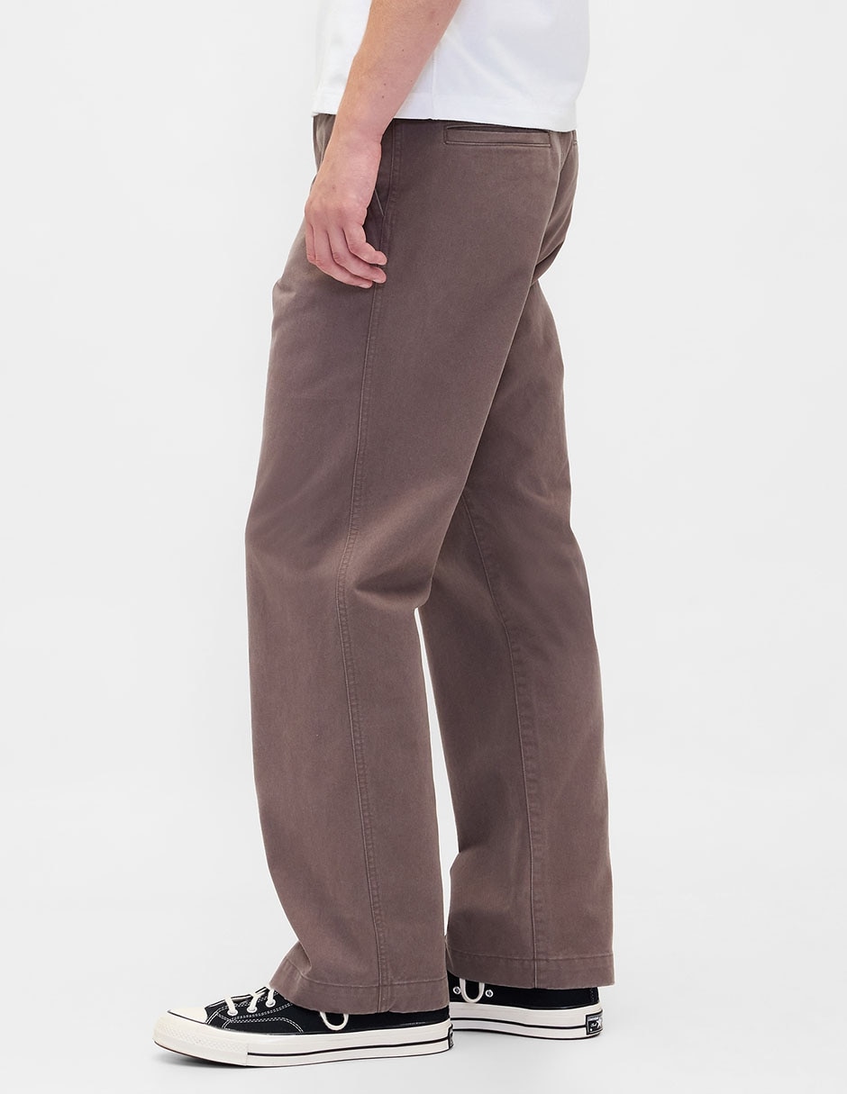 Pantalón chino recto de algodón para hombre 3