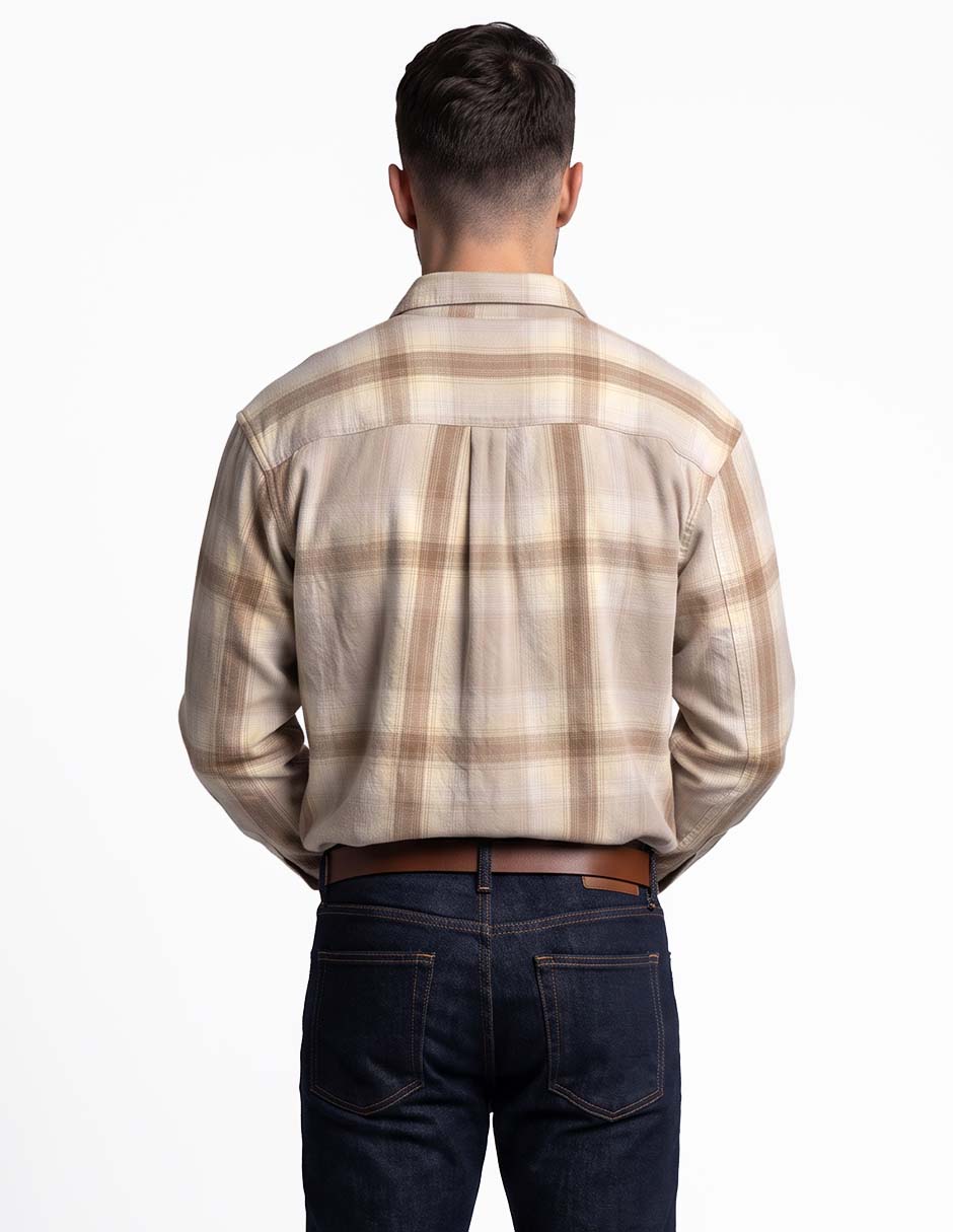 Camisa casual de algodón manga larga para hombre 2
