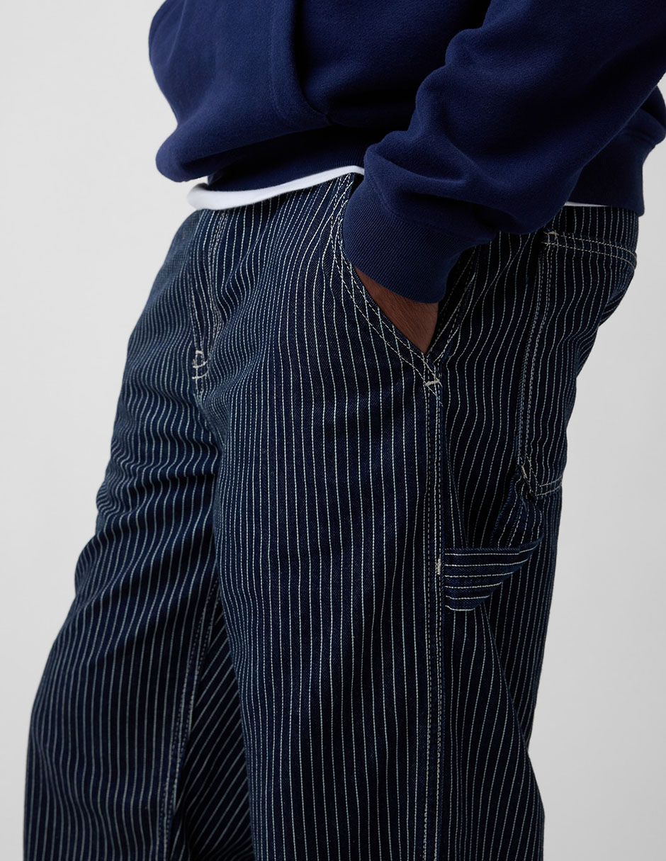 Jeans baggy lavado obscuro para hombre