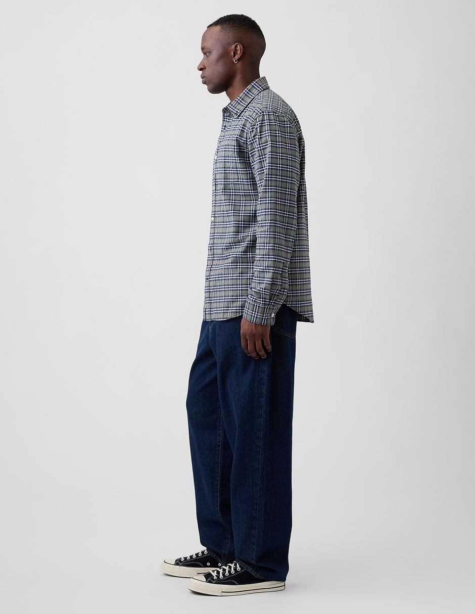 Pantalón baggy lavado obscuro para hombre 3