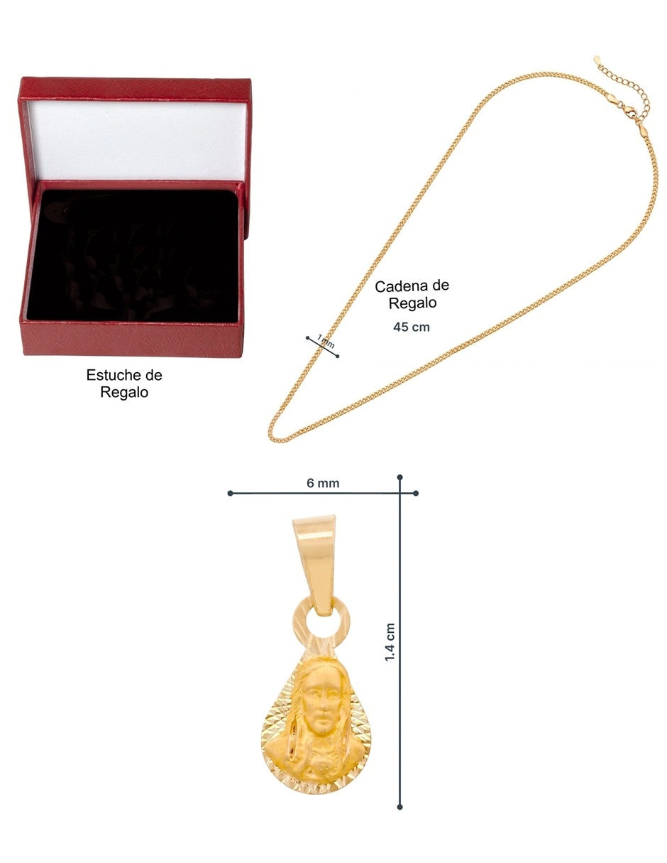 Dije de gota horoz sagrado corazón de oro 10 k
