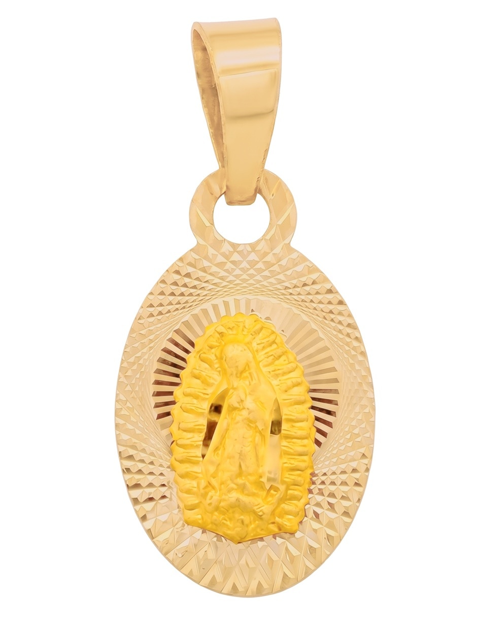 Dije de ovalada sin familia virgen de guadalupe de oro 10 k