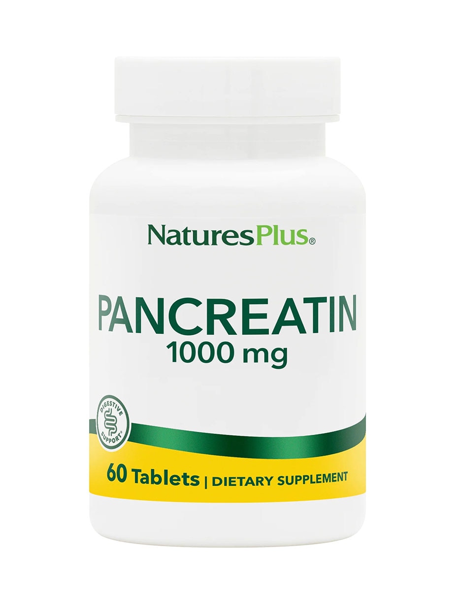 Pancreatina Natureplus con Enzimas digestivas y Probióticos de 60 tabletas