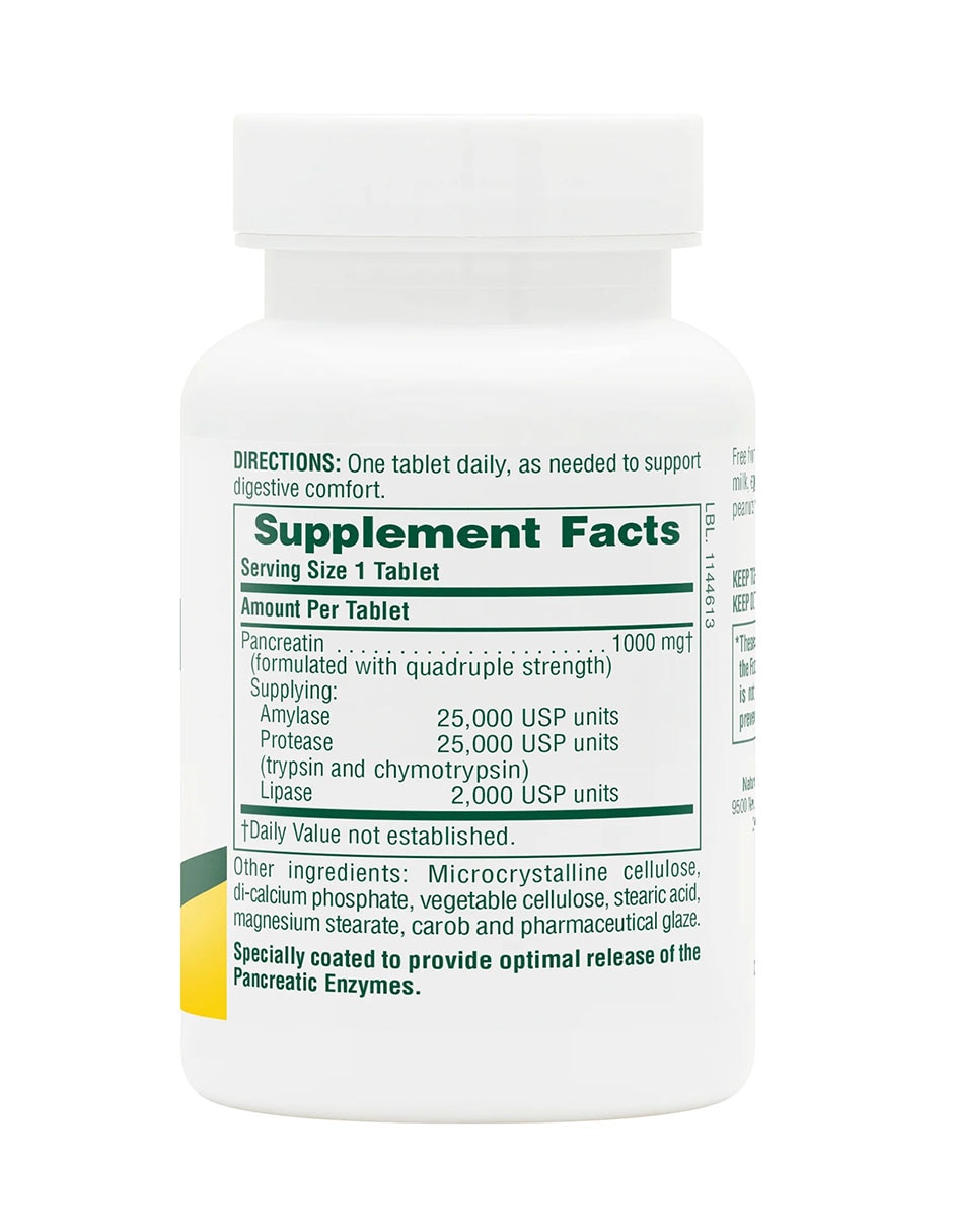 Pancreatina Natureplus con Enzimas digestivas y Probióticos de 60 tabletas