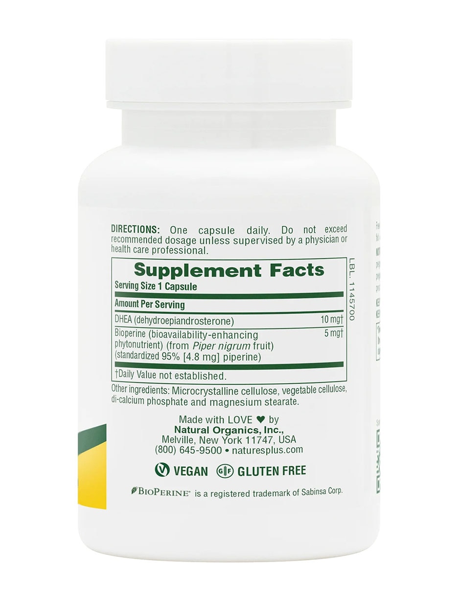 DHEA con bioperine Natureplus con Dhea de 90 cápsulas