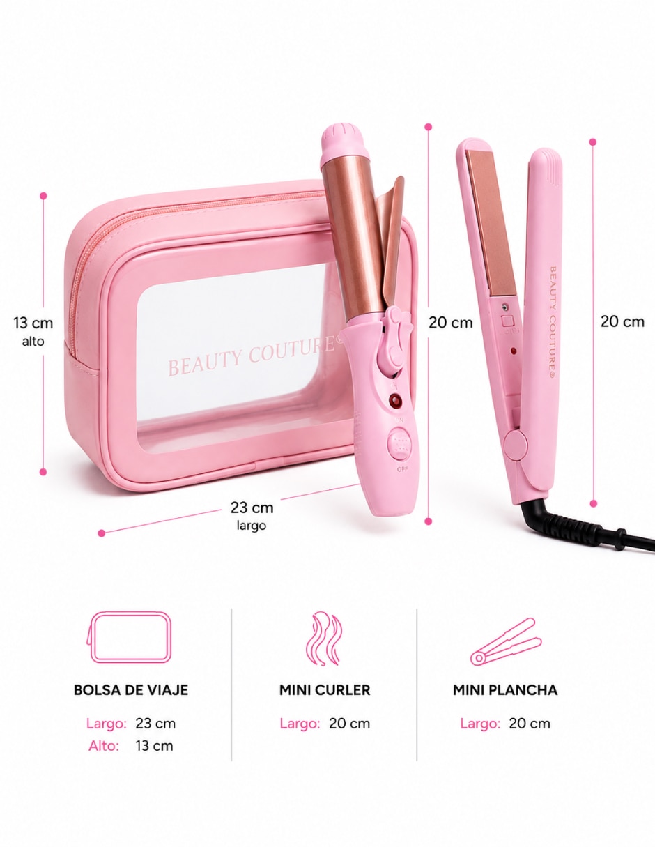 Set alaciadora Rucci FI23/P placas de Cerámica - Turmalina