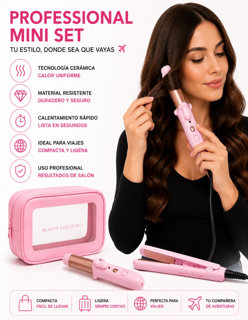 Set alaciadora Rucci FI23/P placas de Cerámica - Turmalina