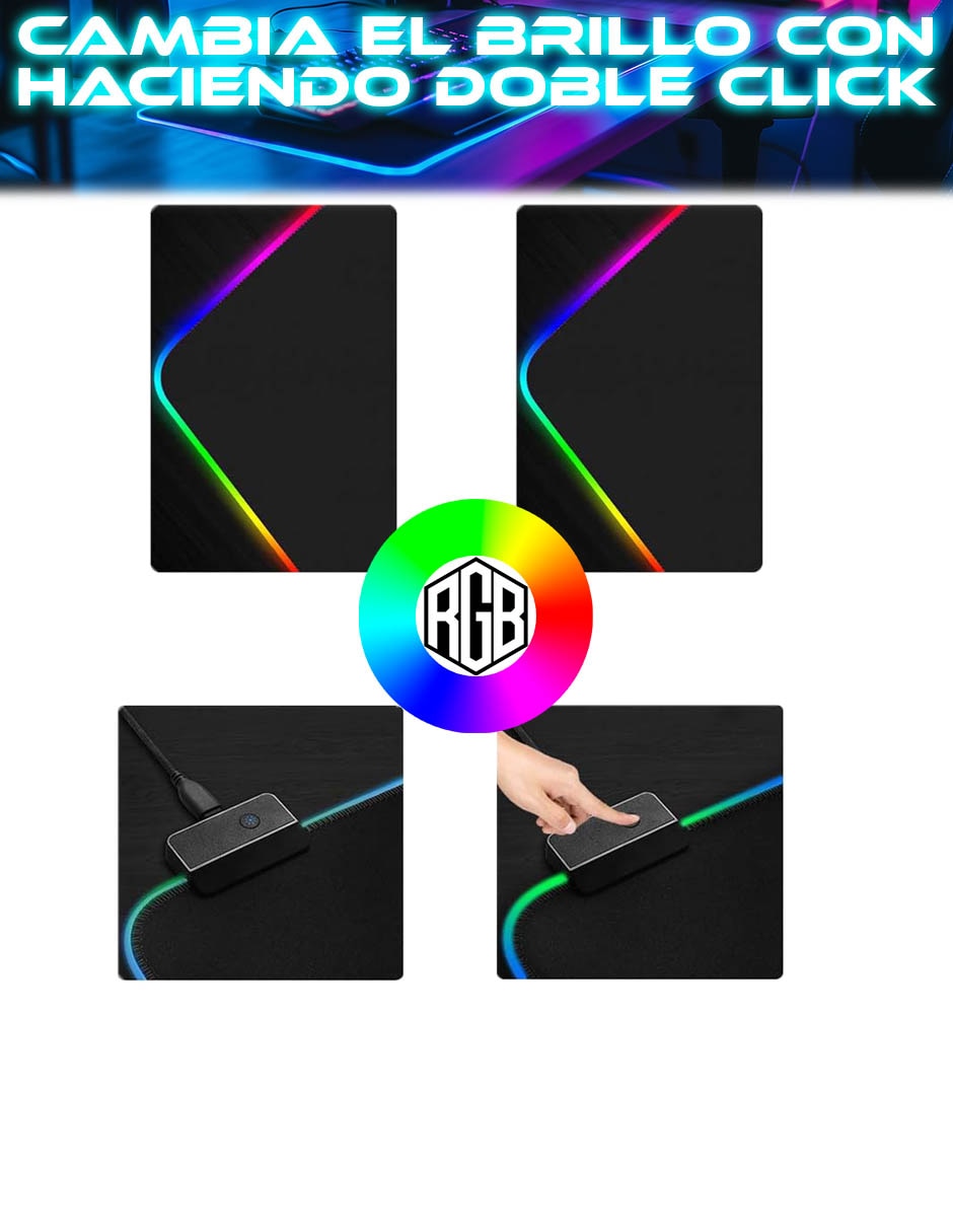 Mouse pad gamer Store Cline SC-TRGBXL