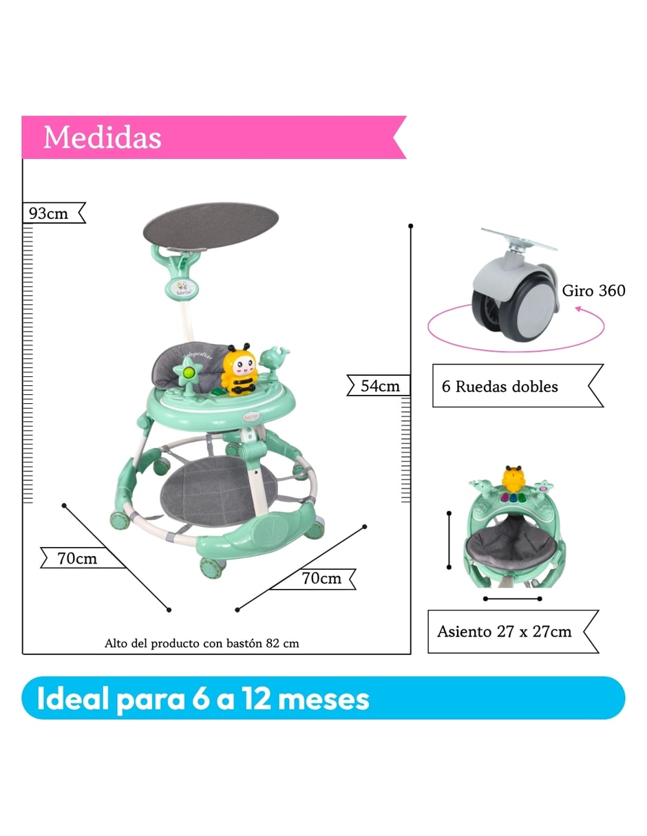 Andadera 3 en 1 unisex TEK-203 2