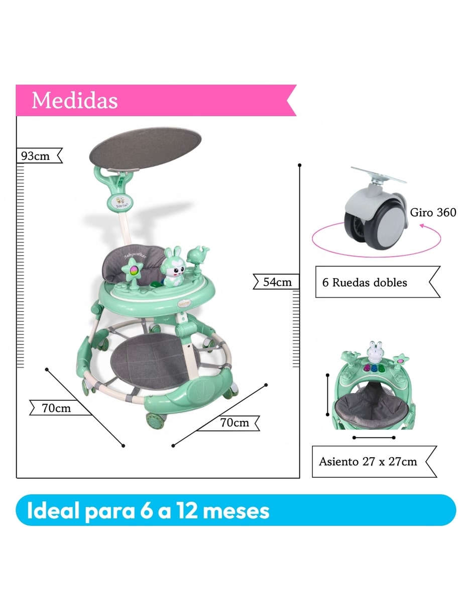 Andadera 3 en 1 unisex TEK-205 2