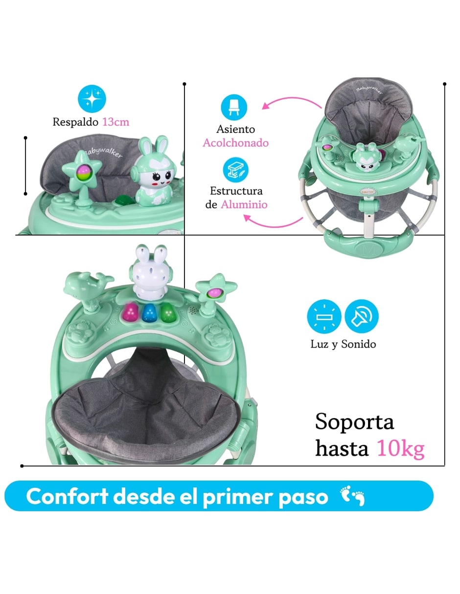 Andadera 3 en 1 unisex TEK-205 3
