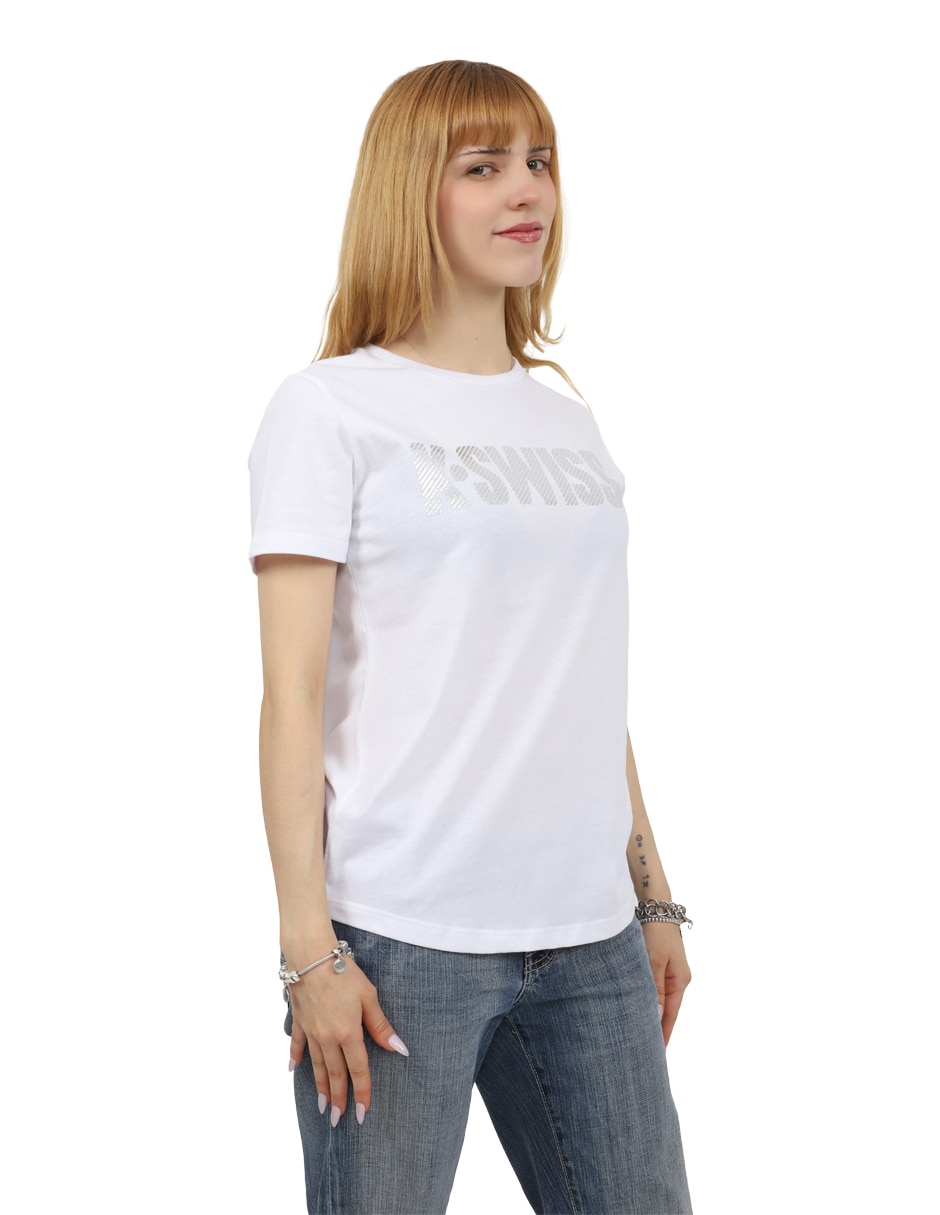 Playera manga corta k-swiss pgw04 cuello redondo para mujer