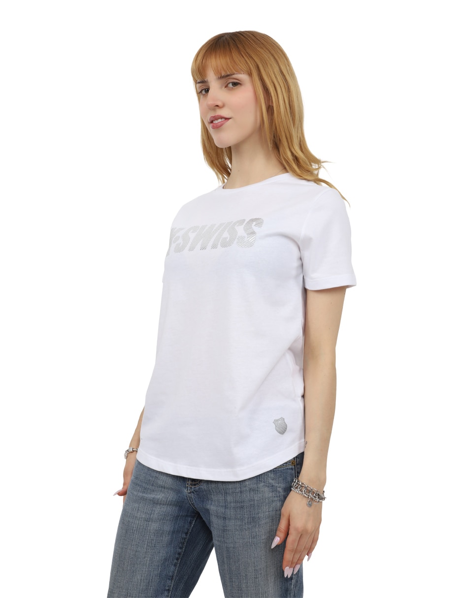 Playera manga corta k-swiss pgw04 cuello redondo para mujer