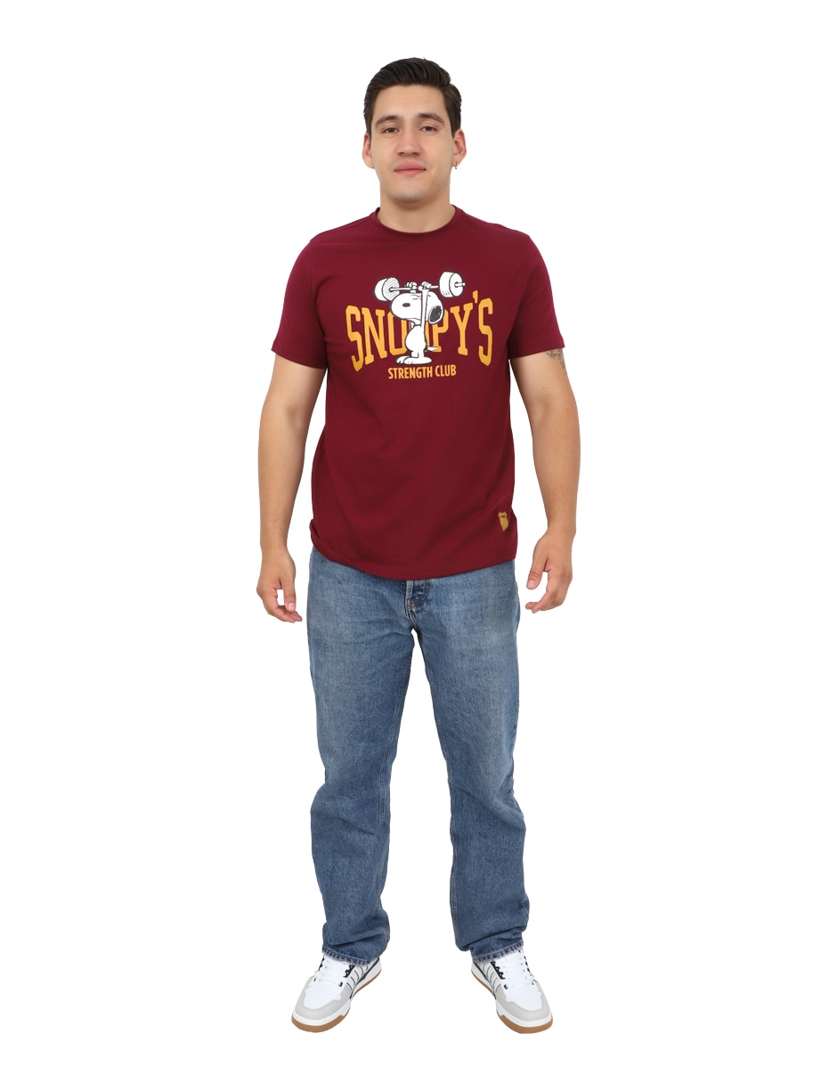 Playera peanuts cuello redondo para hombre Playera peanuts cuello redondo para hombre