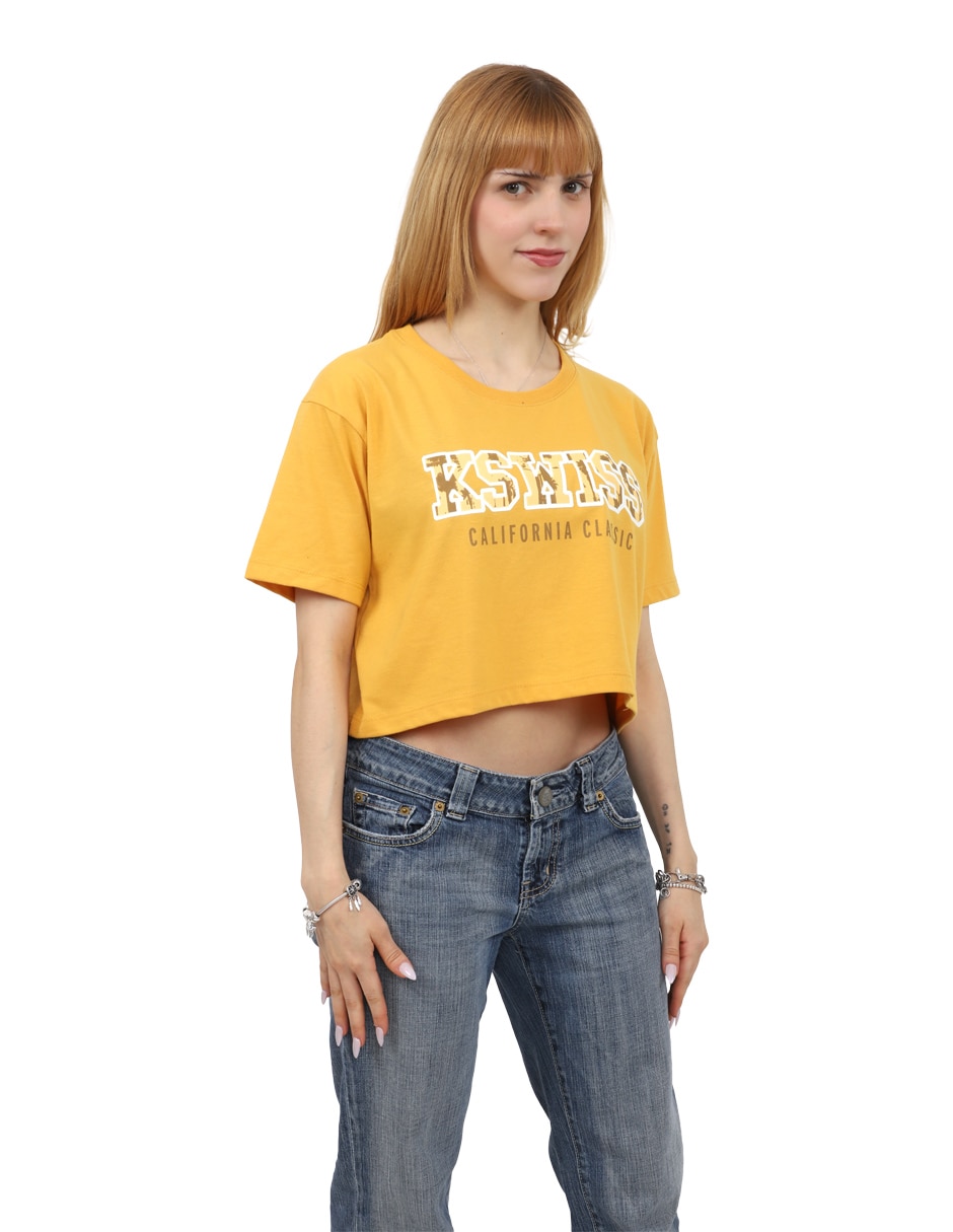 Playera manga corta cuello redondo para mujer 2