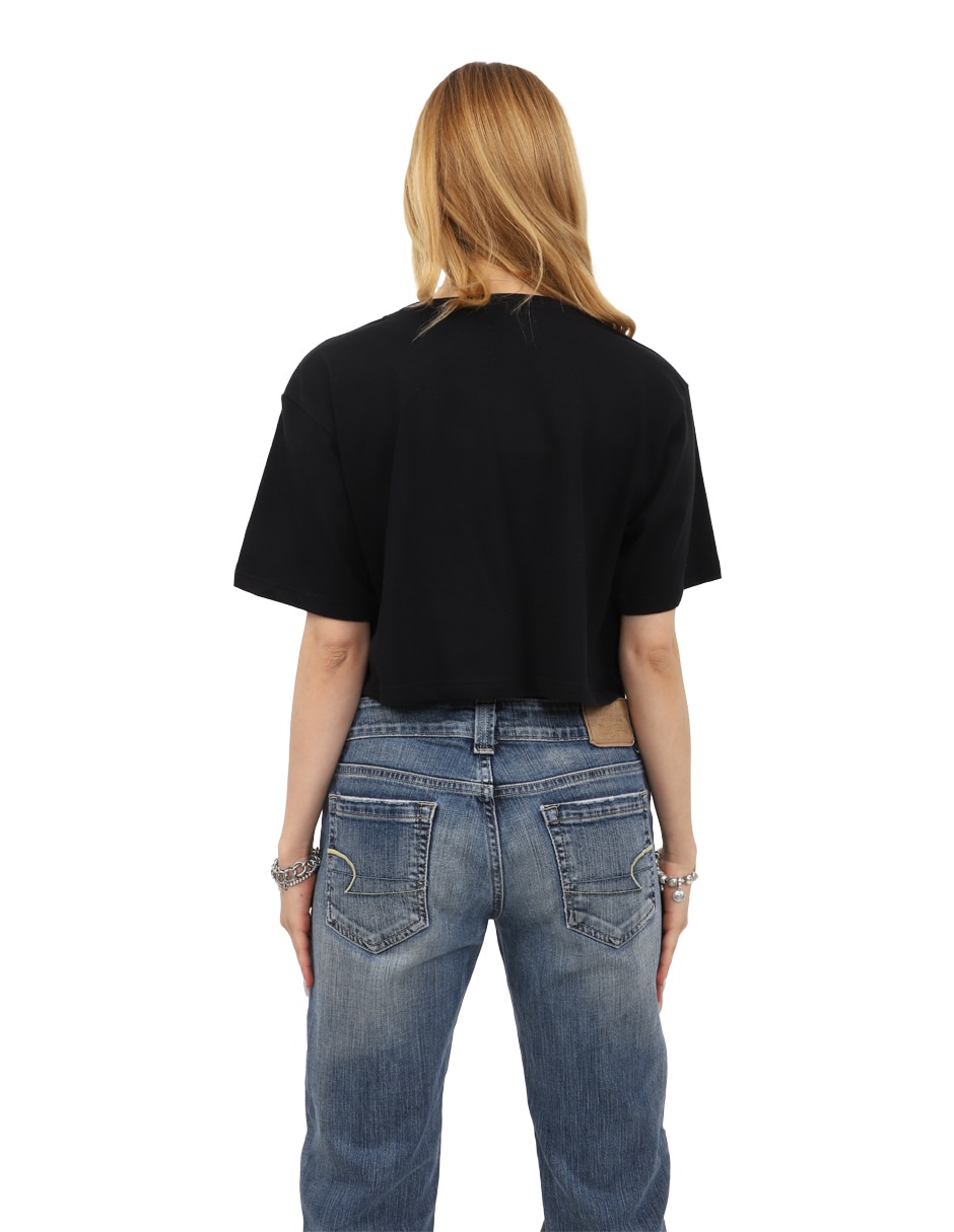 Playera manga corta K-Swiss Crop4 cuello redondo para mujer