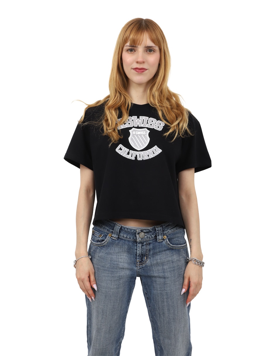 Playera manga corta k-swiss mered cuello redondo para mujer