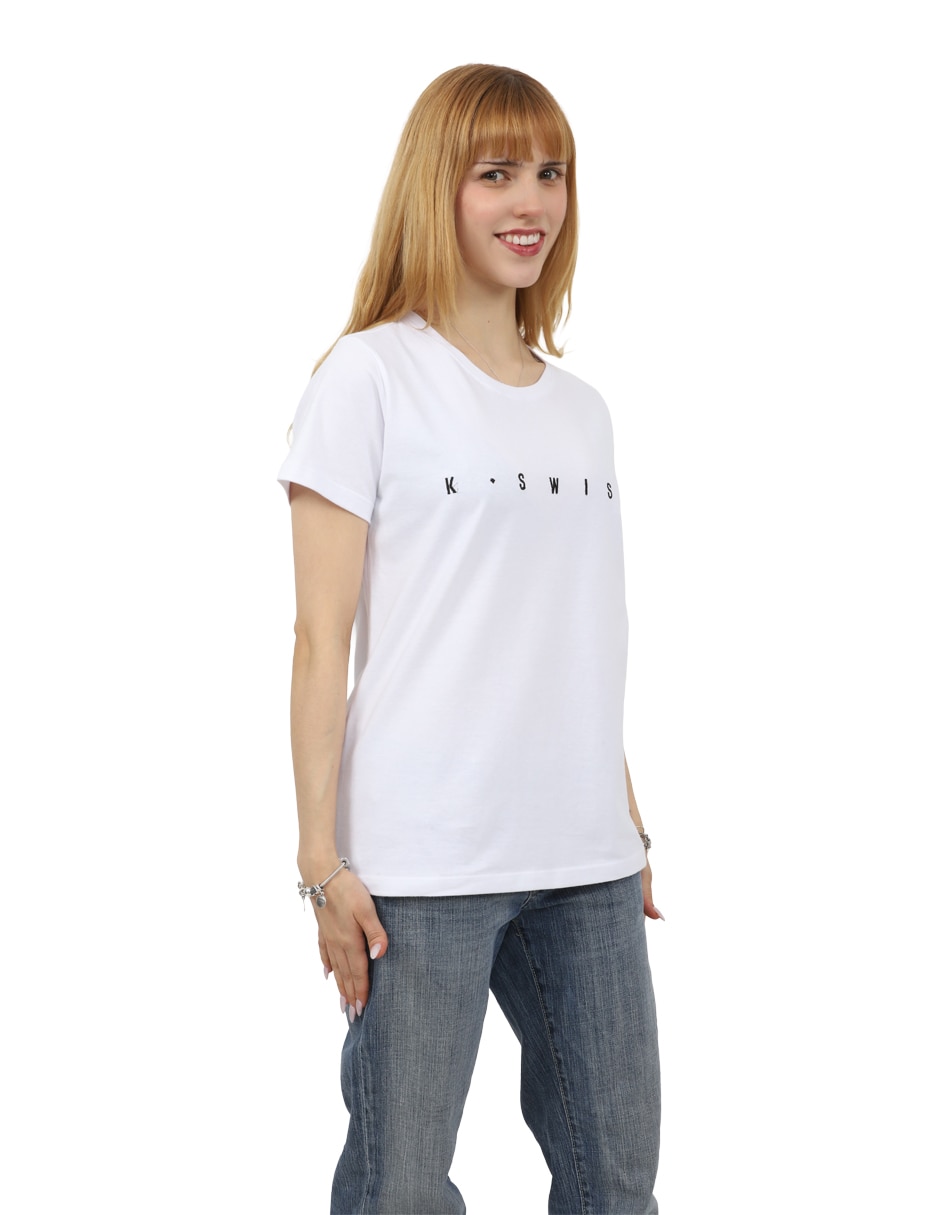 Playera manga corta k-swiss playera ks cuello redondo para mujer