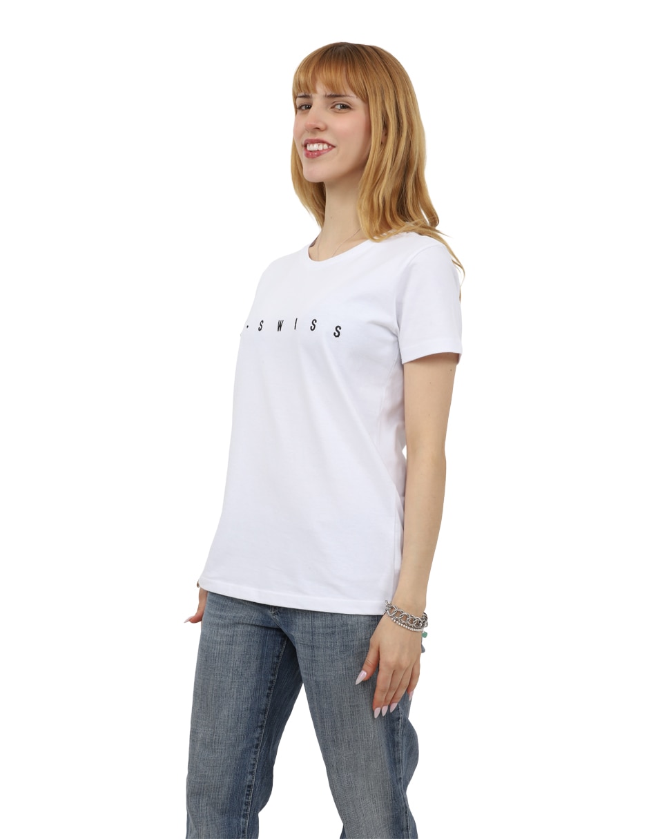 Playera manga corta k-swiss playera ks cuello redondo para mujer